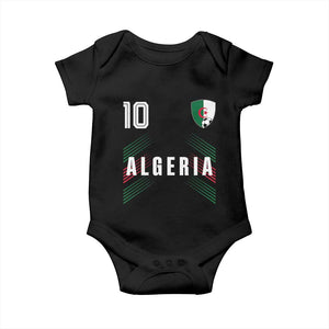 Algeria Soccer Sports Graphic Number 10 Jersey Style Baby Onesie Proud Algerian Football Fans Game Day Maghreb Pride
