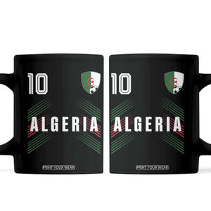 Algeria Soccer Sports Graphic Number 10 Jersey Style Coffee Mug Proud Algerian Football Fans Game Day Maghreb Pride