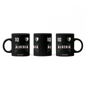 Algeria Soccer Sports Graphic Number 10 Jersey Style Coffee Mug Proud Algerian Football Fans Game Day Maghreb Pride