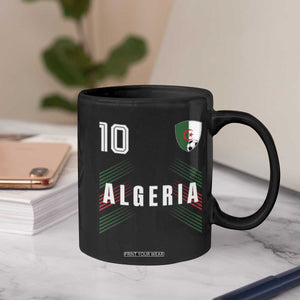 Algeria Soccer Sports Graphic Number 10 Jersey Style Coffee Mug Proud Algerian Football Fans Game Day Maghreb Pride