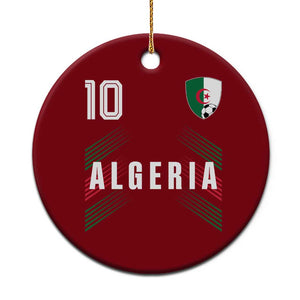 Algeria Soccer Sports Graphic Number 10 Jersey Style Ceramic Ornament Proud Algerian Football Fans Game Day Maghreb Pride
