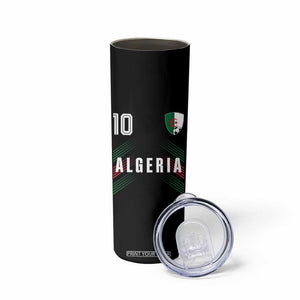 Algeria Soccer Sports Graphic Number 10 Jersey Style Skinny Tumbler Proud Algerian Football Fans Game Day Maghreb Pride