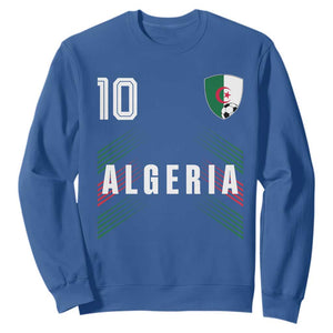 Algeria Soccer Sports Graphic Number 10 Jersey Style Sweatshirt Proud Algerian Football Fans Game Day Maghreb Pride
