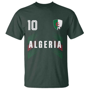 Algeria Soccer Sports Graphic Number 10 Jersey Style T Shirt Proud Algerian Football Fans Game Day Maghreb Pride