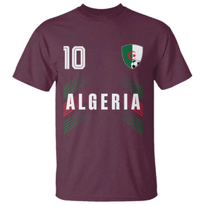 Algeria Soccer Sports Graphic Number 10 Jersey Style T Shirt Proud Algerian Football Fans Game Day Maghreb Pride