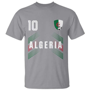 Algeria Soccer Sports Graphic Number 10 Jersey Style T Shirt Proud Algerian Football Fans Game Day Maghreb Pride