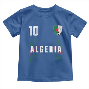 Algeria Soccer Sports Graphic Number 10 Jersey Style Toddler T Shirt Proud Algerian Football Fans Game Day Maghreb Pride