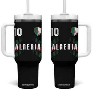 Algeria Soccer Sports Graphic Number 10 Jersey Style Tumbler With Handle Proud Algerian Football Fans Game Day Maghreb Pride