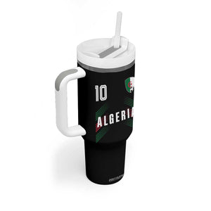 Algeria Soccer Sports Graphic Number 10 Jersey Style Tumbler With Handle Proud Algerian Football Fans Game Day Maghreb Pride