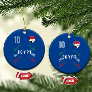 Egypt Soccer Sports Graphic Number 10 Jersey Style Ceramic Ornament Proud Egyptian Football Fans Game Day Pride