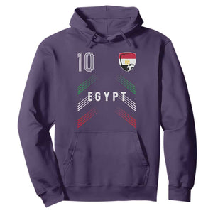 Egypt Soccer Sports Graphic Number 10 Jersey Style Hoodie Proud Egyptian Football Fans Game Day Pride
