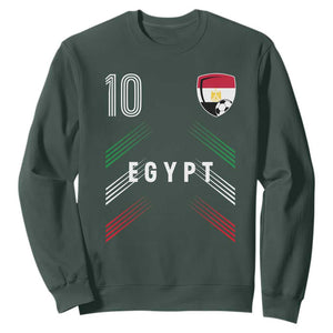 Egypt Soccer Sports Graphic Number 10 Jersey Style Sweatshirt Proud Egyptian Football Fans Game Day Pride