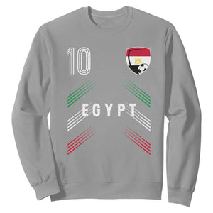 Egypt Soccer Sports Graphic Number 10 Jersey Style Sweatshirt Proud Egyptian Football Fans Game Day Pride