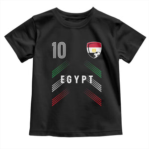 Egypt Soccer Sports Graphic Number 10 Jersey Style Toddler T Shirt Proud Egyptian Football Fans Game Day Pride