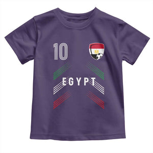 Egypt Soccer Sports Graphic Number 10 Jersey Style Toddler T Shirt Proud Egyptian Football Fans Game Day Pride