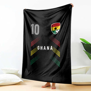 Ghana Soccer Sports Graphic Number 10 Jersey Style Throw Blanket Proud Ghanaian Football Fans Game Day Pride