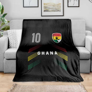 Ghana Soccer Sports Graphic Number 10 Jersey Style Throw Blanket Proud Ghanaian Football Fans Game Day Pride