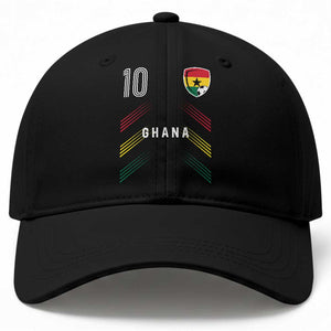 Ghana Soccer Sports Graphic Number 10 Jersey Style Baseball Cap Proud Ghanaian Football Fans Game Day Pride