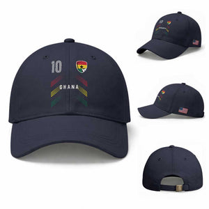 Ghana Soccer Sports Graphic Number 10 Jersey Style Baseball Cap Proud Ghanaian Football Fans Game Day Pride
