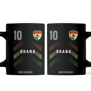 Ghana Soccer Sports Graphic Number 10 Jersey Style Coffee Mug Proud Ghanaian Football Fans Game Day Pride