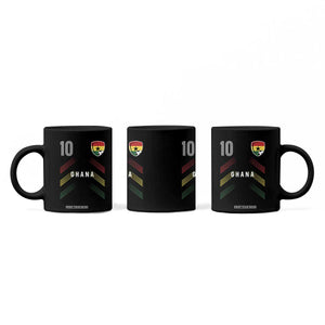 Ghana Soccer Sports Graphic Number 10 Jersey Style Coffee Mug Proud Ghanaian Football Fans Game Day Pride