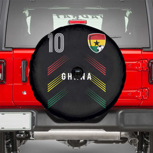 Ghana Soccer Sports Graphic Number 10 Jersey Style Spare Tire Cover Proud Ghanaian Football Fans Game Day Pride