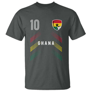 Ghana Soccer Sports Graphic Number 10 Jersey Style T Shirt Proud Ghanaian Football Fans Game Day Pride