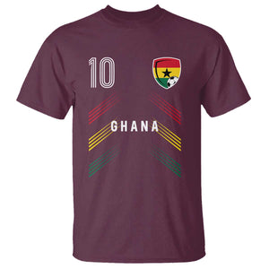 Ghana Soccer Sports Graphic Number 10 Jersey Style T Shirt Proud Ghanaian Football Fans Game Day Pride