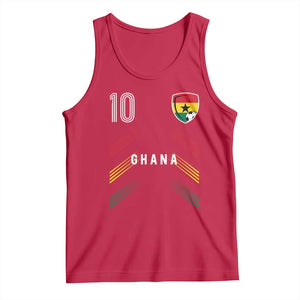 Ghana Soccer Sports Graphic Number 10 Jersey Style Tank Top Proud Ghanaian Football Fans Game Day Pride