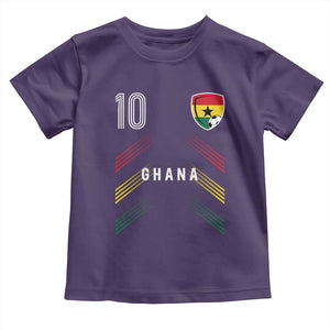 Ghana Soccer Sports Graphic Number 10 Jersey Style Toddler T Shirt Proud Ghanaian Football Fans Game Day Pride