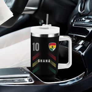 Ghana Soccer Sports Graphic Number 10 Jersey Style Tumbler With Handle Proud Ghanaian Football Fans Game Day Pride