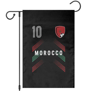 Morocco Soccer Sports Graphic Number 10 Jersey Style Garden Flag Proud Moroccan Football Fans Game Day Maghreb Pride