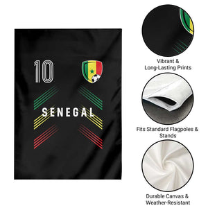 Senegal Soccer Sports Graphic Number 10 Jersey Style Garden Flag Proud Senegalese Football Fans Game Day Pride