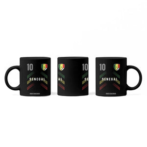 Senegal Soccer Sports Graphic Number 10 Jersey Style Coffee Mug Proud Senegalese Football Fans Game Day Pride