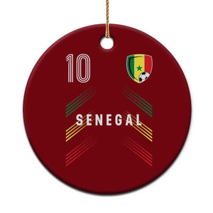 Senegal Soccer Sports Graphic Number 10 Jersey Style Ceramic Ornament Proud Senegalese Football Fans Game Day Pride