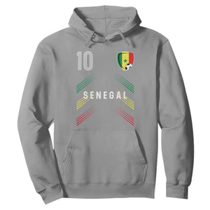 Senegal Soccer Sports Graphic Number 10 Jersey Style Hoodie Proud Senegalese Football Fans Game Day Pride