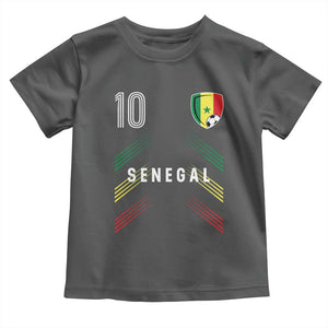 Senegal Soccer Sports Graphic Number 10 Jersey Style Toddler T Shirt Proud Senegalese Football Fans Game Day Pride
