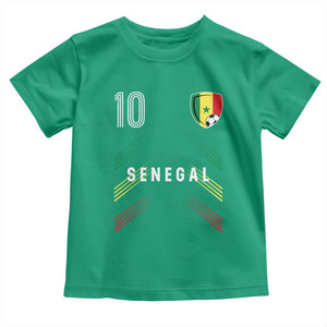 Senegal Soccer Sports Graphic Number 10 Jersey Style Toddler T Shirt Proud Senegalese Football Fans Game Day Pride