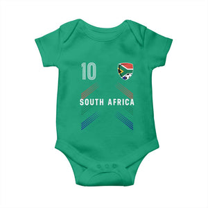 South Africa Soccer Sports Graphic Number 10 Jersey Style Baby Onesie Proud South African Football Fans Game Day Pride