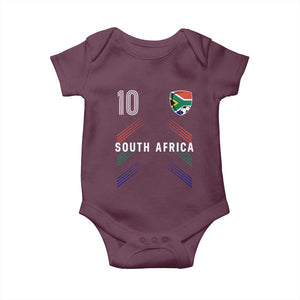 South Africa Soccer Sports Graphic Number 10 Jersey Style Baby Onesie Proud South African Football Fans Game Day Pride