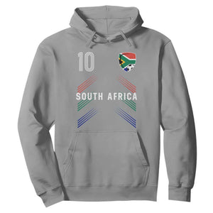 South Africa Soccer Sports Graphic Number 10 Jersey Style Hoodie Proud South African Football Fans Game Day Pride