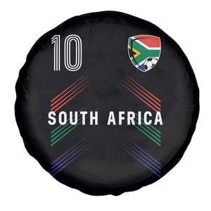 South Africa Soccer Sports Graphic Number 10 Jersey Style Spare Tire Cover Proud South African Football Fans Game Day Pride