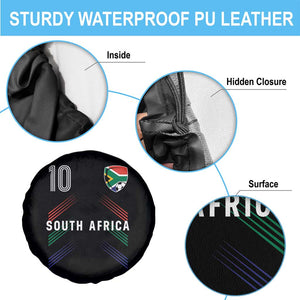South Africa Soccer Sports Graphic Number 10 Jersey Style Spare Tire Cover Proud South African Football Fans Game Day Pride