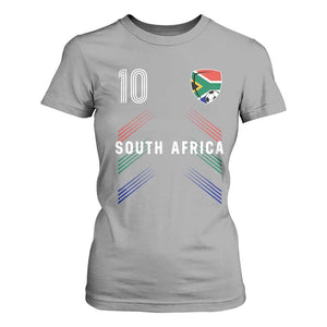 South Africa Soccer Sports Graphic Number 10 Jersey Style T Shirt For Women Proud South African Football Fans Game Day Pride