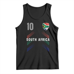 South Africa Soccer Sports Graphic Number 10 Jersey Style Tank Top Proud South African Football Fans Game Day Pride