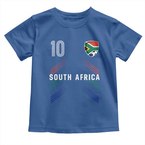 South Africa Soccer Sports Graphic Number 10 Jersey Style Toddler T Shirt Proud South African Football Fans Game Day Pride
