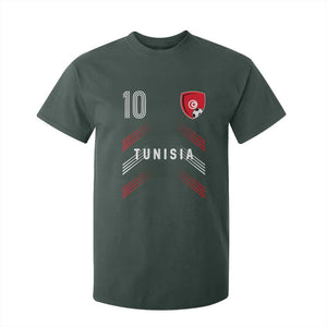 Tunisia Soccer Sports Graphic Number 10 Jersey Style T Shirt For Kid Proud Tunisian Football Fans Game Day Maghreb Pride