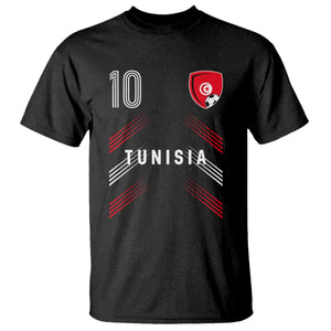 Tunisia Soccer Sports Graphic Number 10 Jersey Style T Shirt Proud Tunisian Football Fans Game Day Maghreb Pride