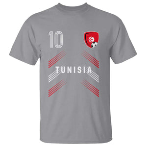 Tunisia Soccer Sports Graphic Number 10 Jersey Style T Shirt Proud Tunisian Football Fans Game Day Maghreb Pride