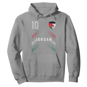 Jordan Soccer Sports Graphic Number 10 Jersey Style Hoodie Proud Jordanian Football Fans Game Day Pride